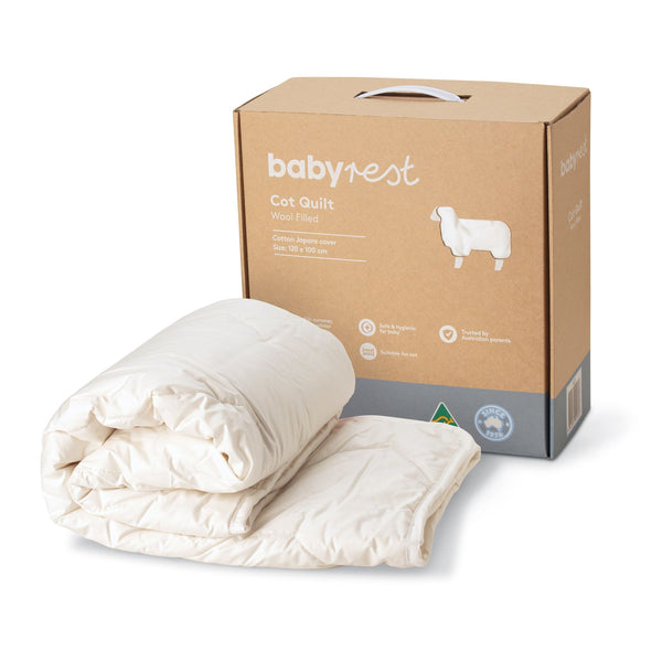 Cot Quilt - Wool Filled